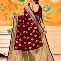 Banarasi Silk Sari - Sizes: Free Size (Saree Length Size: 5.5 m, Blouse Length Size: 0.9 m) 
