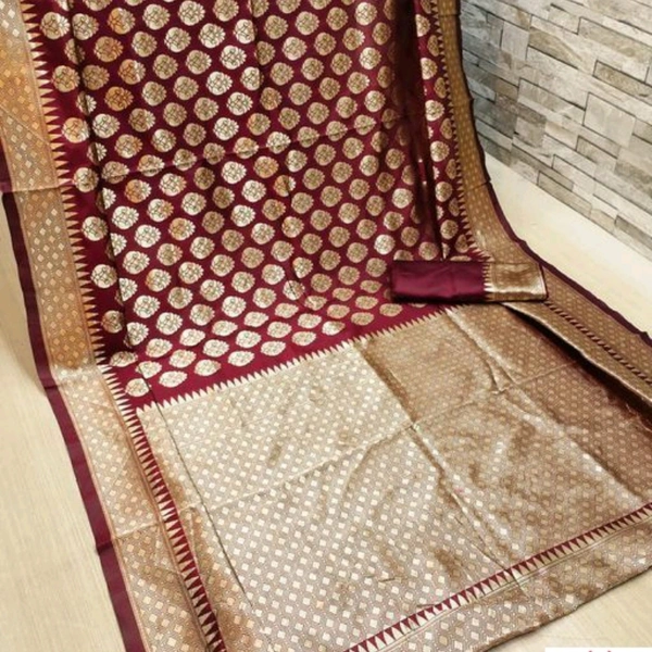 Beautiful Banarasi Silk SareeSaree - Marun
