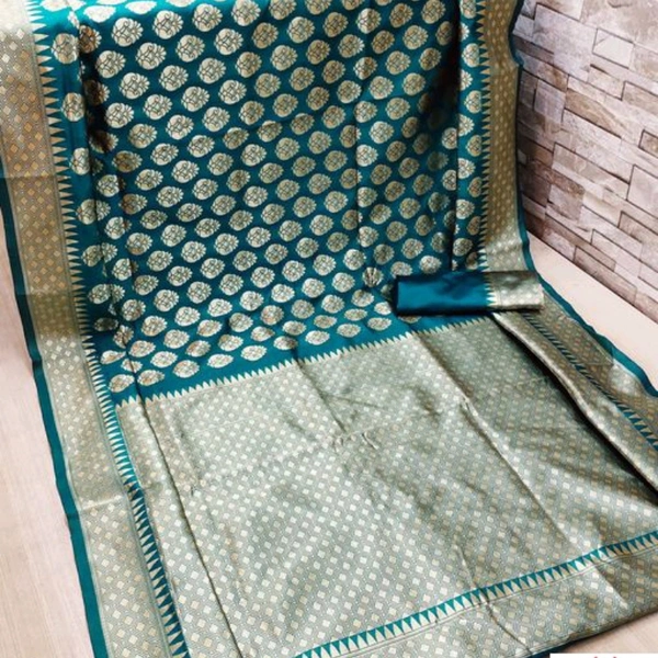 Beautiful Banarasi Silk SareeSaree - See green