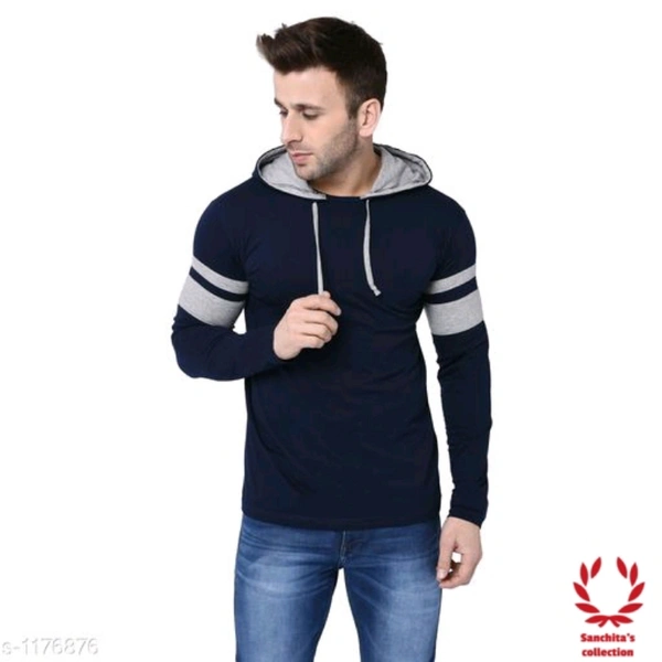 Cotton T-shirts - Blue, S (Chest Size: 38 in) 