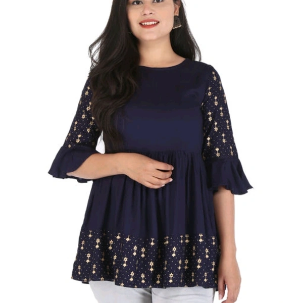 Rayon Stylish Top - L (Bust Size: 40 in, Length Size: 28 in)