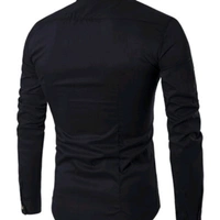 Stylish Retro Men's Shirts ( Black ) - L (Chest Size: 42 in, Length Size: 30 in) 
