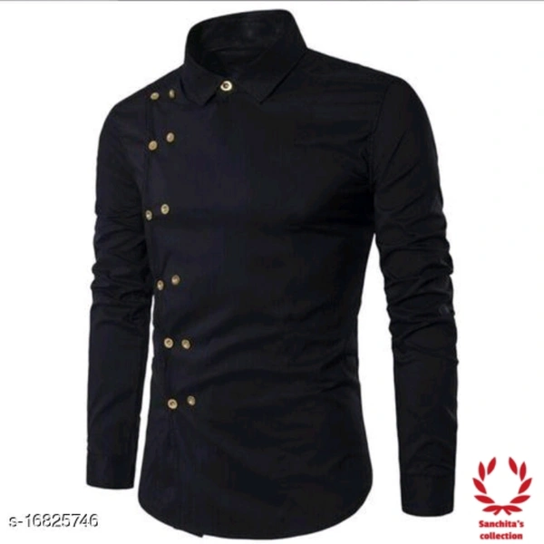 Stylish Retro Men's Shirts ( Black ) - L (Chest Size: 42 in, Length Size: 30 in) 