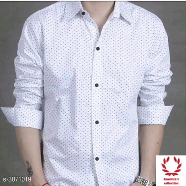 Formal White Shirt - M (Chest Size: 38 in Length Size: 28 in) 