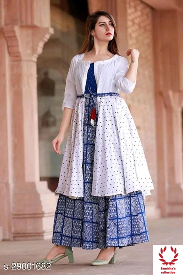 Stylish Long Gowns - L (Bust Size - 40 in ,  Length Size - 43 in)