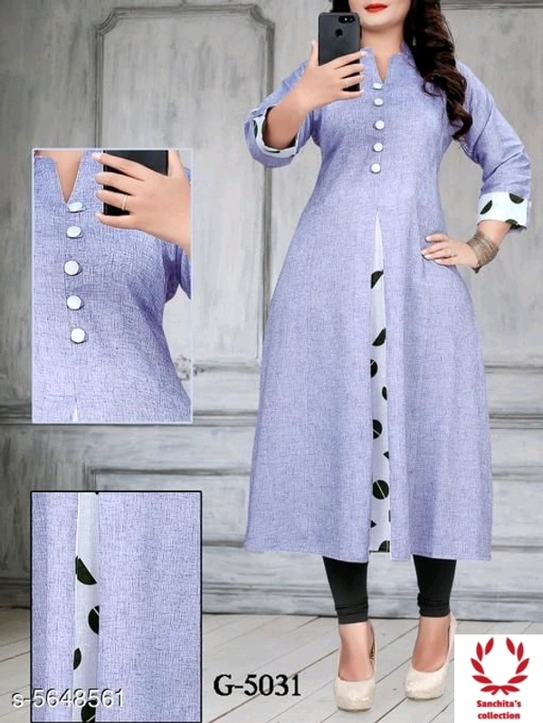 Cotton Kurti - M (Bust Size: 38 in Size Length: 46 in)