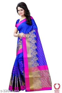 Benarasi Silk Sari - Free Size (Saree Length Size: 5.3 m, Blouse Length Size: 0.8 m) 