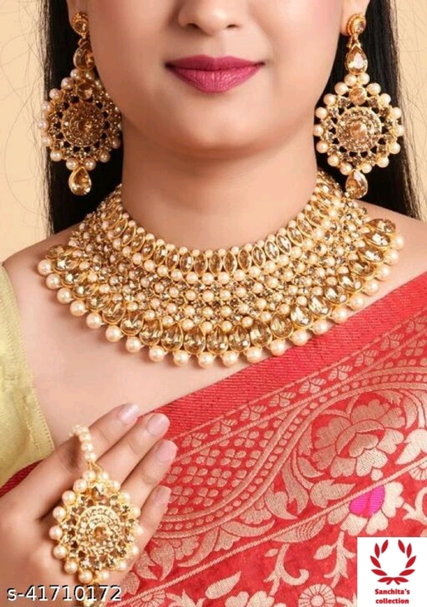Jewelry Necklace Set - Golden, free size
