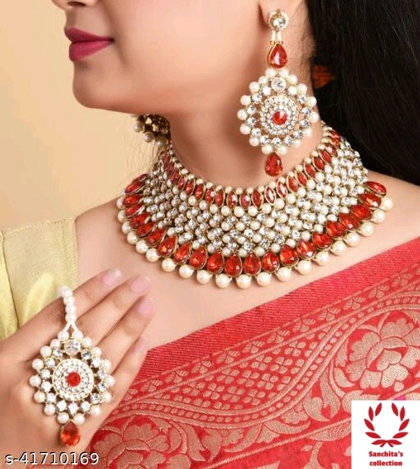 Jewelry Necklace Set - Red