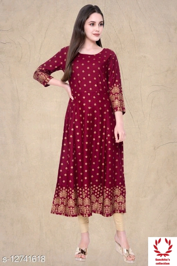 Printed Gown - XXL (Bust Size: 44 in, Size Length: 48 in) 