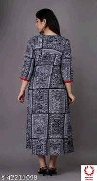 Stylish Long Kurti - XL (Bust Size: 42 in, Size Length: 50 in)