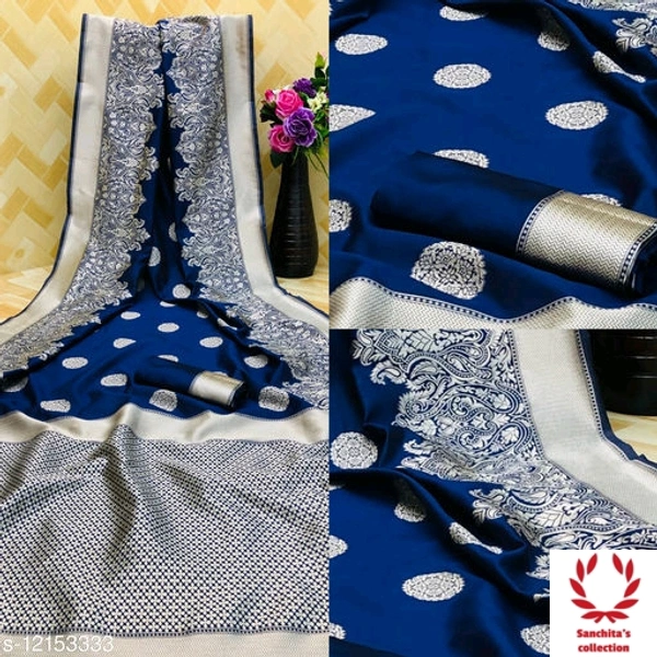 Stylish Benarasi Silk Saree - Blue