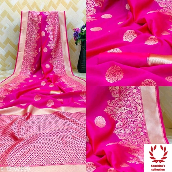 Stylish Benarasi Silk Saree - Pink