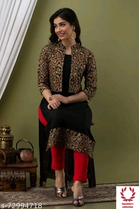 Rayon kurti - L