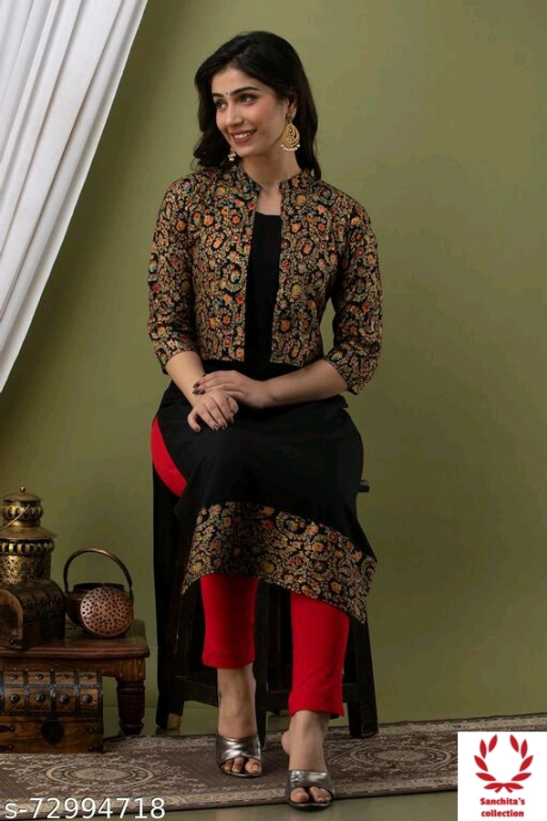 Rayon kurti - L