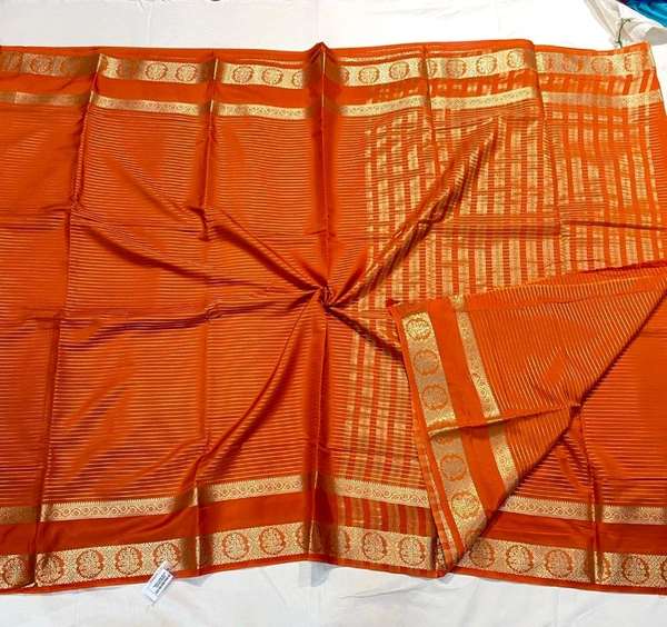 SEMI MYSORE CRAPE SILK SAREES✨ - Japanese Laurel