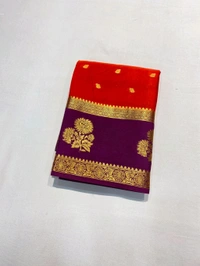 PREMIUM TRENDY SEMI MYSORE CRAPE SILK SAREES✨