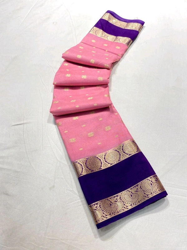 SEMI MYSORE CRAPE SILK SAREES✨ - Japanese Laurel