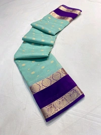 SAMI MYSORE SILK CRAPE SAREE - Ripe Plum