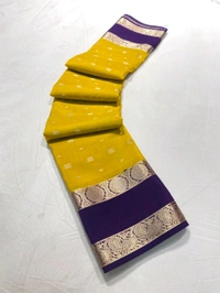 SAMI MYSORE SILK CRAPE SAREE - Ripe Plum