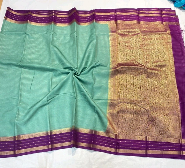SEMI MYSORE CRAPE SILK SAREES✨ - Teal