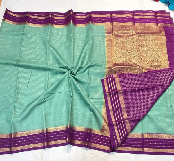 SEMI MYSORE CRAPE SILK SAREES✨ - Teal