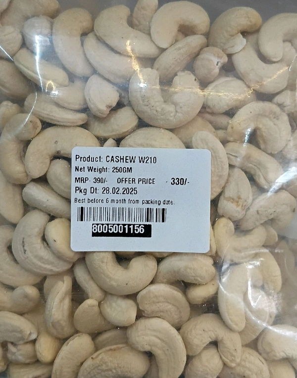 Devpriya Foods Cashew W210 250G