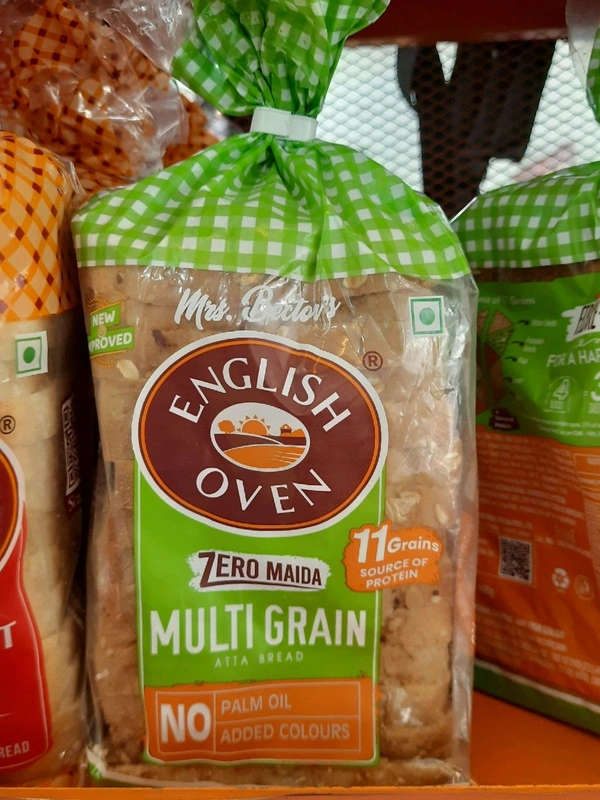 English OVEN Zero Maida Multigrain ATTA Bread 400gm.