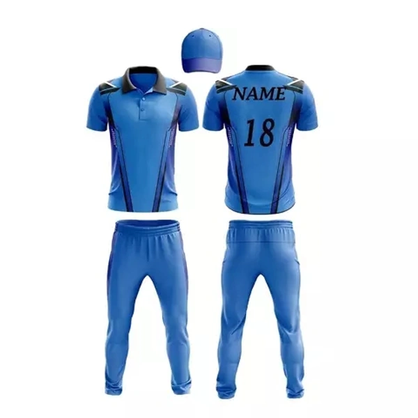 Blackbird Cricket Jersey Set - Royal Blue, Regular, L
