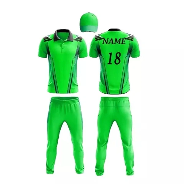 Blackbird Cricket Jersey Set - Green, Regular, XXL