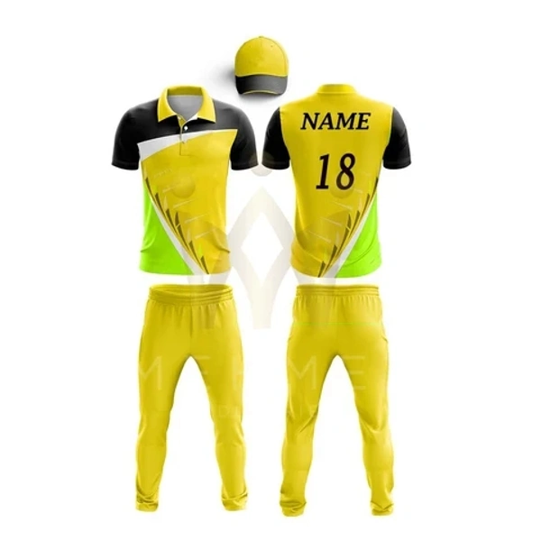 Blackbird Cricket Jersey Set - Gold, Regular, M