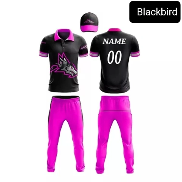 Blackbird Cricket Jersey Set - Magenta / Fuchsia, Regular, S