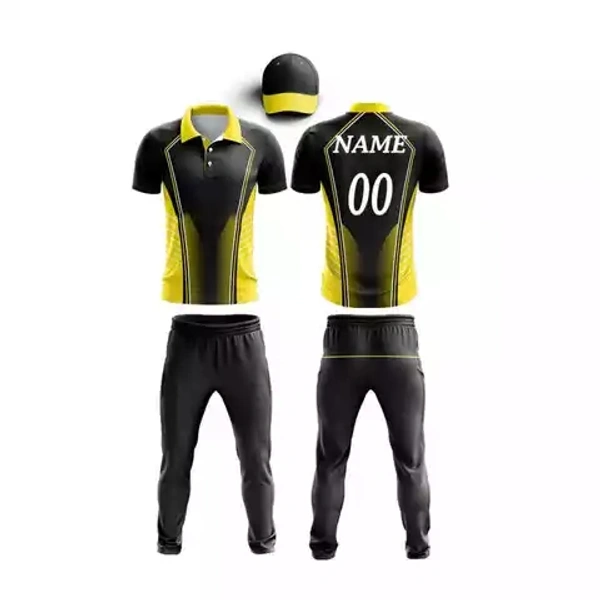 Blackbird Cricket Jersey Set - Yellow, Regular, M