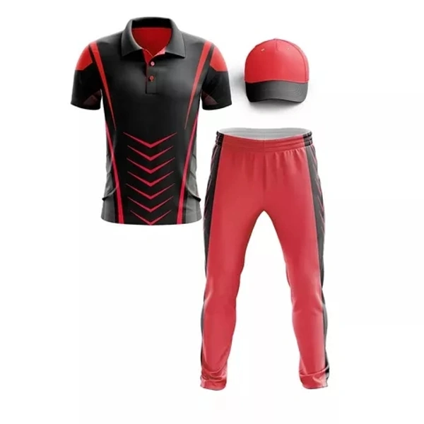 Blackbird Cricket Jersey Set - Red, Regular, M