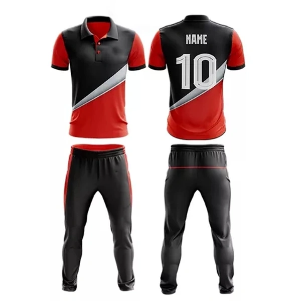 Blackbird Cricket Jersey Set - Regular, S, Red