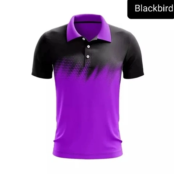 Blackbird Polo Tshirts  - Electric Violet, Regular, S