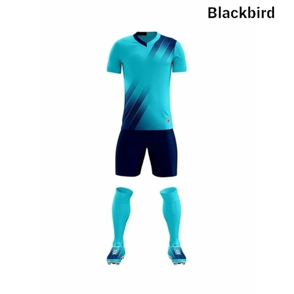 Blackbird Soccer Jersey Set - Cyan Aqua, Regular, L