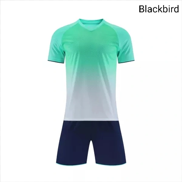 Blackbird Soccer Jersey Set - Cyan Aqua, Regular, L