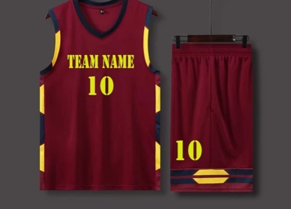 Blackbird  Basketball Jersey Set  - Falu Red, Regular, XXL