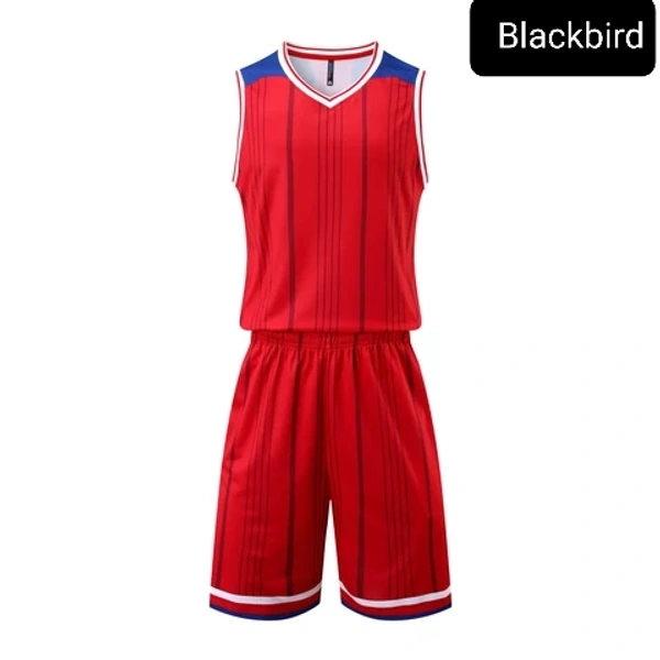 Blackbird  Basketball Jersey Set  - Red, Regular, L