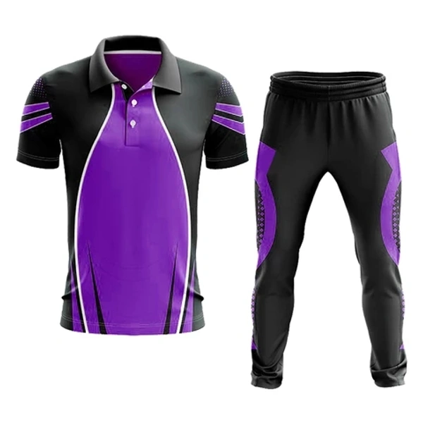 Blackbird Cricket Jersey Set - Purple, Regular, XXL