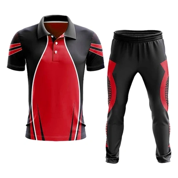 Blackbird Cricket Jersey Set - Red, Regular, L