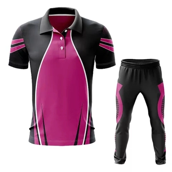 Blackbird Cricket Jersey Set - Pink Flamingo, Regular, L