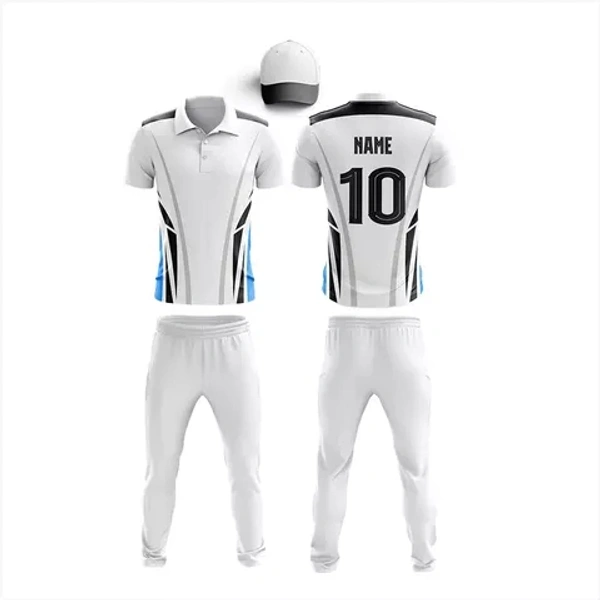 Blackbird Cricket Jersey Set - White, Regular, XL