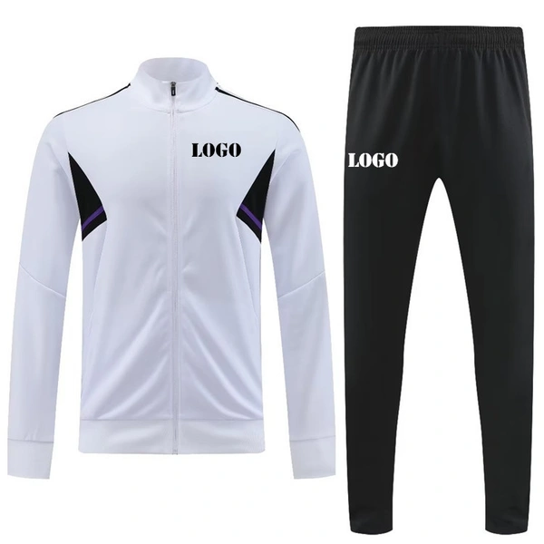 Blackbird Polyester Tracksuit - White, Regular, M