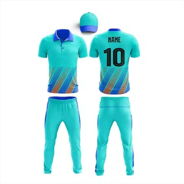 Blackbird Cricket Jersey Set - Bright Turquoise, Regular, XL
