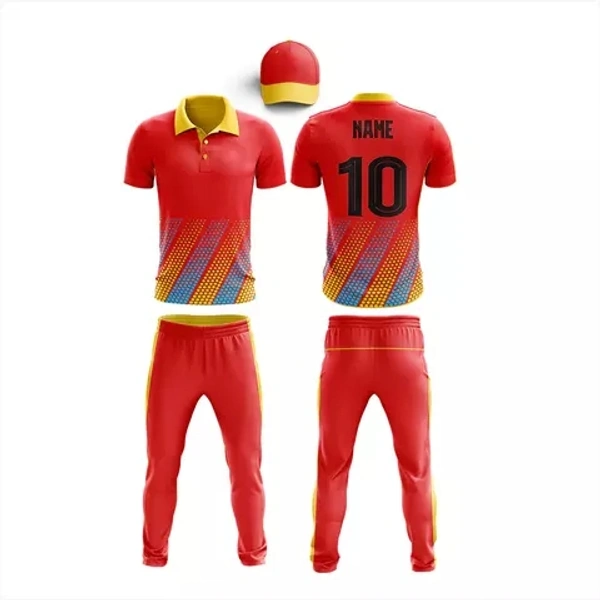 Blackbird Cricket Jersey Set - Red, Regular, S