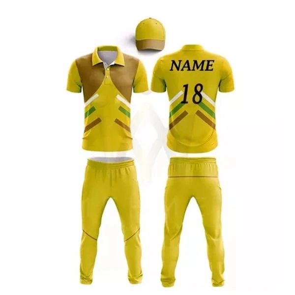 Blackbird Cricket Jersey Set - Regular, S, Gold