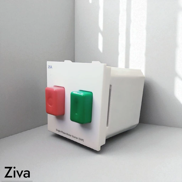 ZIVA 25A. 240V- MOTOR STARTER SWITCH , 2M ( WHITE )
