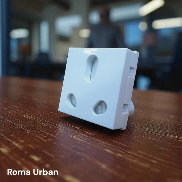 ROMA URBAN 6A./16A. TWIN SOCKET, 2M ( WHITE )